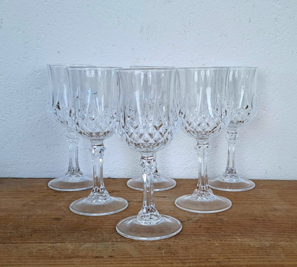 Lot de 6 verres Cristal d'Arques Longchamp n°9394