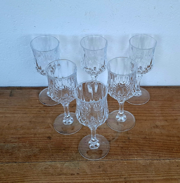 Lot de 6 verres Cristal d'Arques Longchamp n°9394