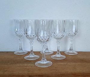 Lot de 6 verres Cristal d'Arques Longchamp n°9396