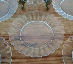 Lot de 6 assiettes a dessert vintages en verre n°9560