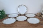 Lot de 6 anciennes assiettes a dessert Limoges n°9566