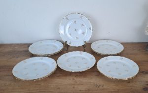 Lot de 10 assiettes a dessert vintages n°9660