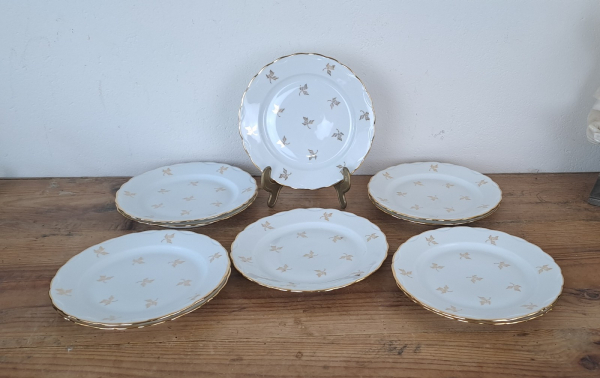 Lot de 10 assiettes a dessert vintages n°9660