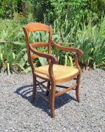 Ancien fauteuil paillé n°9756