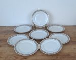 Lot de 8 assiettes a dessert en porcelaine n°9814