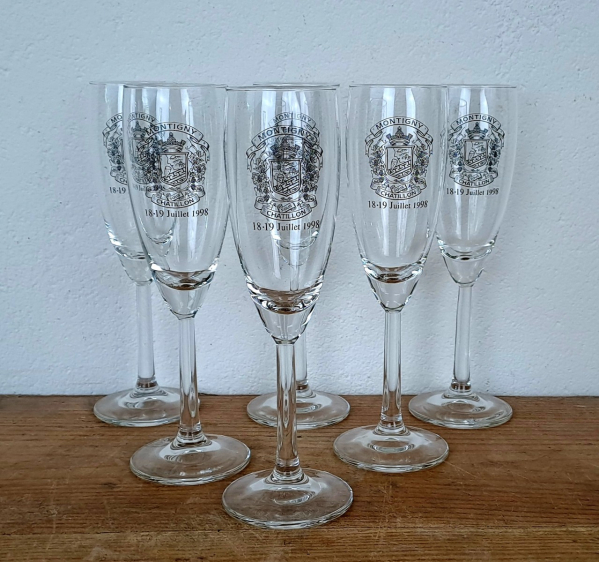 Lot de 6 flûtes a champagne Montigny Chatillon n°9884