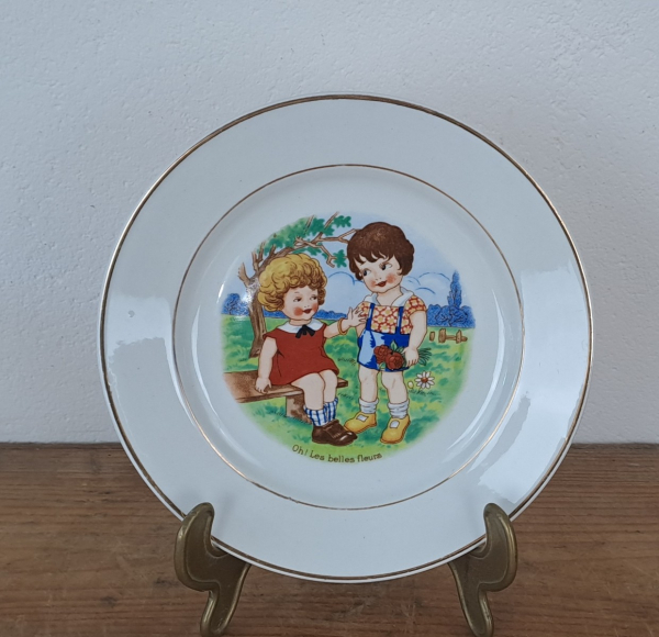 Assiette vintage enfant Lunéville n°9934