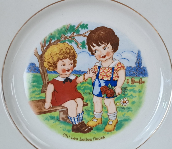 Assiette vintage enfant Lunéville n°9934