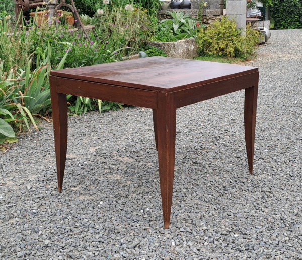 Table vintage en acajou + rallonges n°9844