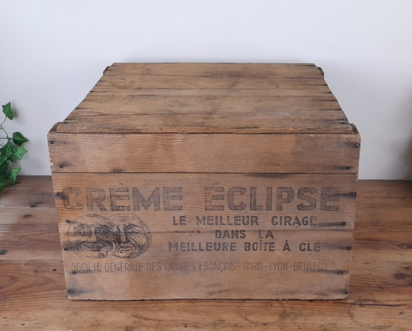 Ancienne caisse en bois publicitaire n°1056