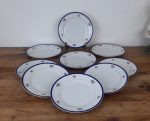 Lot de 9 assiettes en porcelaine n°2294