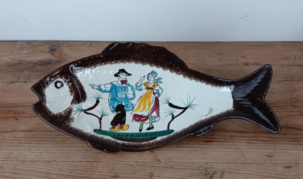 Plat vintage Langy Poisson n°1288