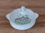 Assiette a bouillie vintage en porcelaine " la gardeuse d'oies " n°1373