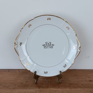 Plat a gâteaux vintage en porcelaine n°1358