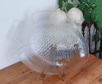 Grand plat vintage en verre Arcoroc / poisson / n°1352