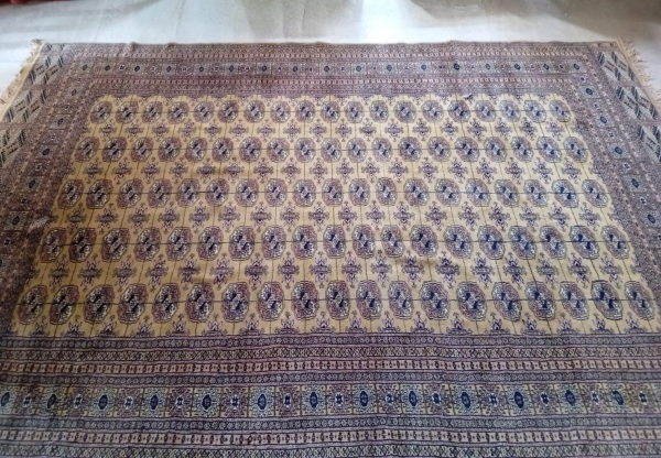 Ancien grand tapis fait main / Pakistan / n°1415