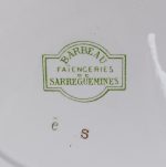 Ancien plat Barbeau Sarreguemines n°1425