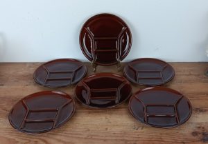 Lot de 6 assiettes vintages en céramique n°1474