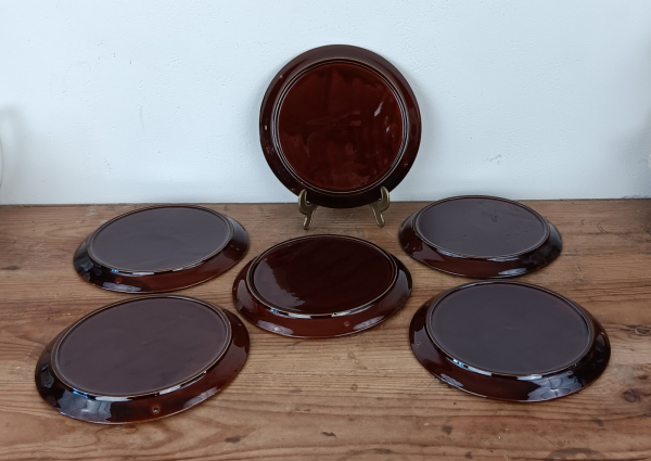 Lot de 6 assiettes vintages en céramique n°1474