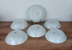 Lot de 6 assiettes a soupe vintages Reine Lunéville n°1952