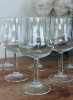 Lot de 6 grands verres a vin ou a cocktail n°1918