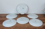 Lot de 6 assiettes plates vintages Badonviller Sumatra n°1658