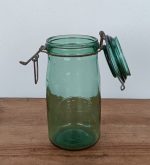 Bocal vintage Solidex / Verre vert / n°1875