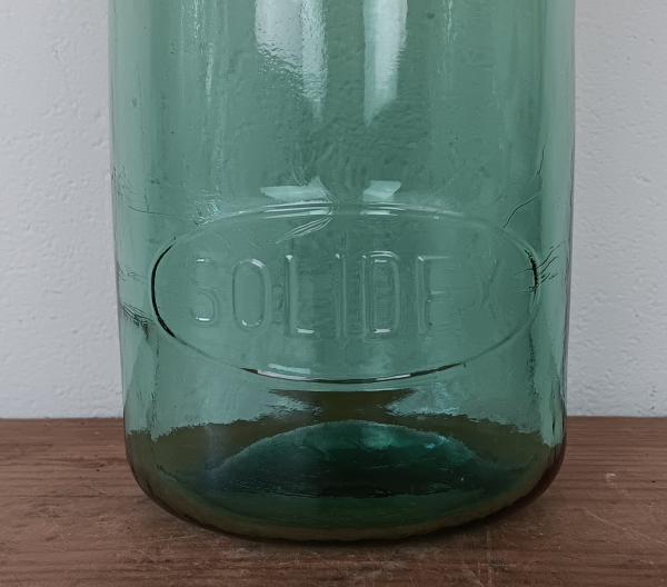 Bocal vintage Solidex / Verre vert / n°1873