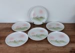 Lot de 6 assiettes a dessert Pornic Village n°1728 *