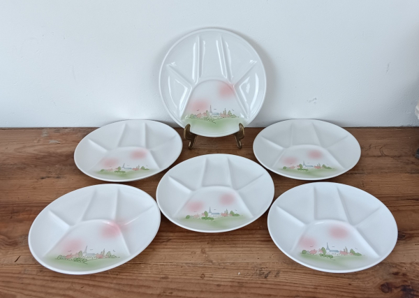 Lot de 6 assiettes Pornic Village n°1731