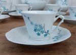 Service a café vintage en porcelaine / Myosotis / n°1863