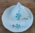 Service a café vintage en porcelaine / Myosotis / n°1863