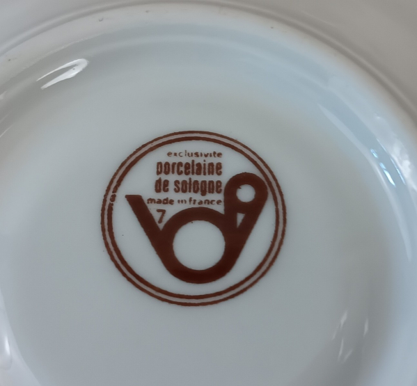 Service a café vintage en porcelaine / Myosotis / n°1863