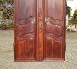 Ancienne paire de portes d'armoire en merisier n°1297