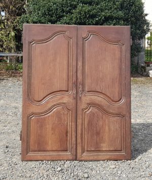 Ancienne paire de portes d'armoire en chêne n°1249