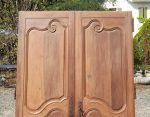 Ancienne paire de portes d'armoire en noyer n°1252