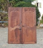 Ancienne paire de portes d'armoire en noyer n°1246