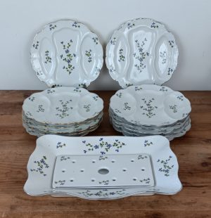 Ancien service a asperge en porcelaine n°1749