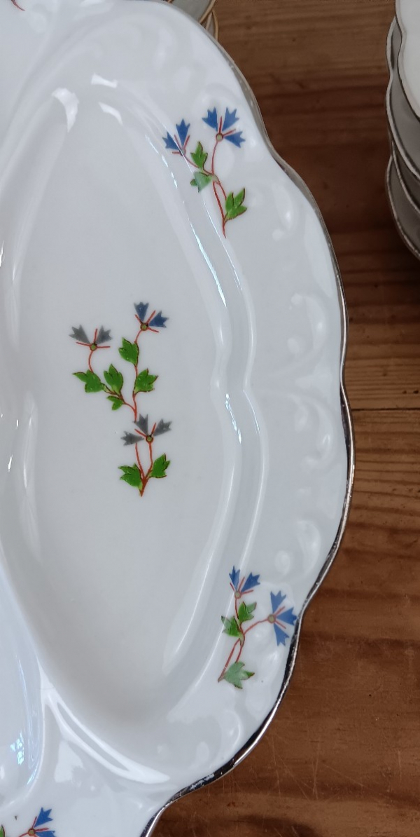 Ancien service a asperge en porcelaine n°1749