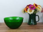 Saladier vintage Vereco verre vert n°2037