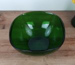 Saladier vintage Vereco verre vert n°2037