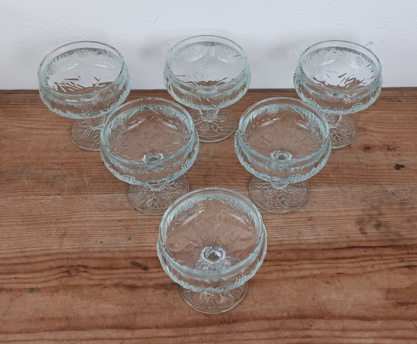 Lot de 6 coupes a glace vintages n°1762