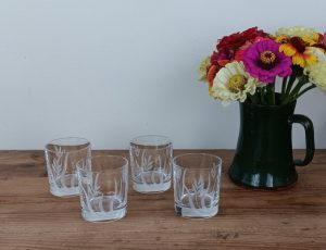 Lot de 4 verres a whisky Cristal d'Arques Flamepis n°1408