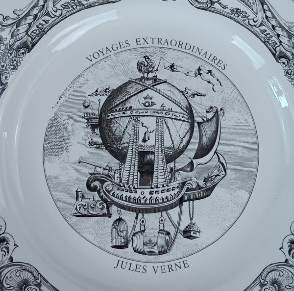 Lot de 6 assiettes Jules Verne n°1386