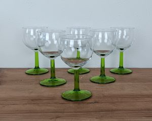 Lot de 6 verres a pied vintages n°1498