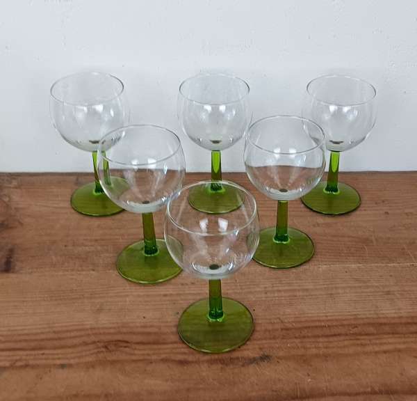 Lot de 6 verres a pied vintages n°1498