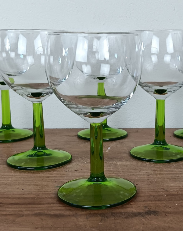 Lot de 6 verres a pied vintages n°1498