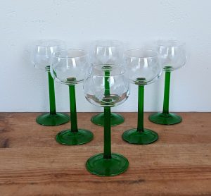 Lot de 6 verres a vin d'Alsace n°1583