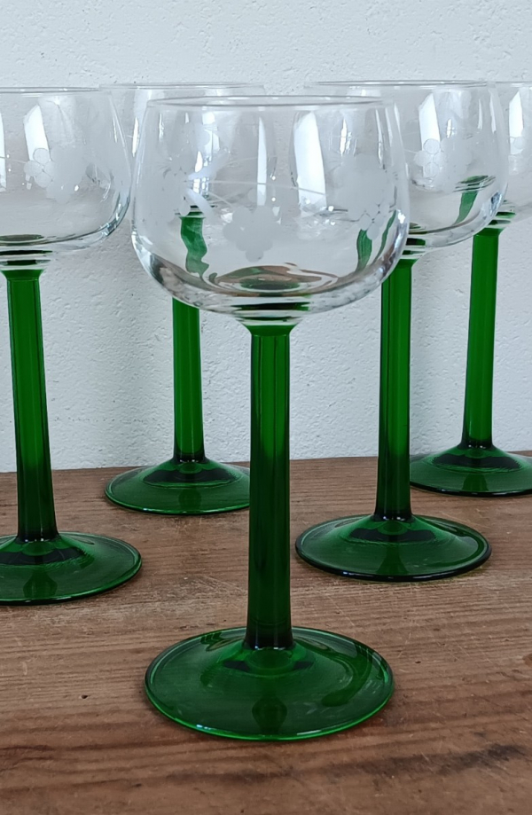 Lot de 6 verres a vin d'Alsace n°1583