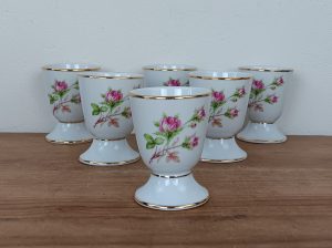 Lot de 6 petits mazagrans Porcelaine Couleuvre n°1933